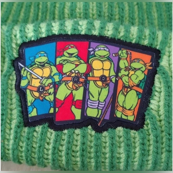 Green Teenage Mutant Ninja Turtles Beanie for Boys NWT - Picture 3 of 3